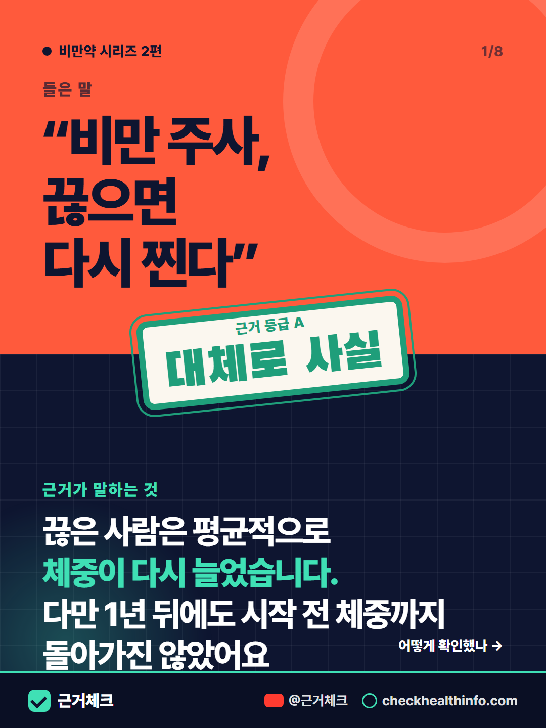 비만 주사, 끊으면 다시 찐다? 계속 맞아야 할까 1/8